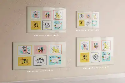Tableau magnétique à dessiner motifs slogans motivants