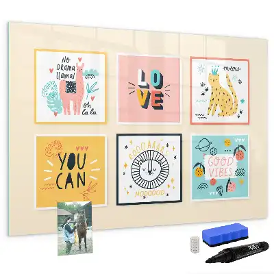 Tableau magnétique à dessiner motifs slogans motivants