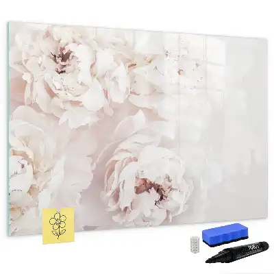 Tableau magnétique de dessin motif pivoines
