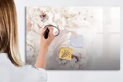 Tableau magnétique de dessin motif pivoines