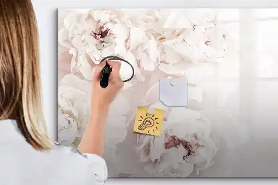 Tableau magnétique de dessin motif pivoines
