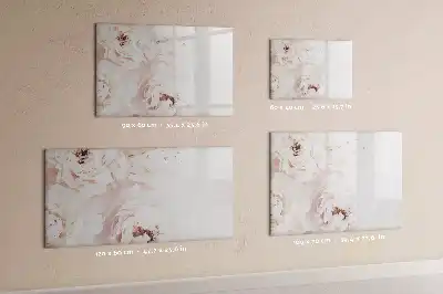 Tableau magnétique de dessin motif pivoines