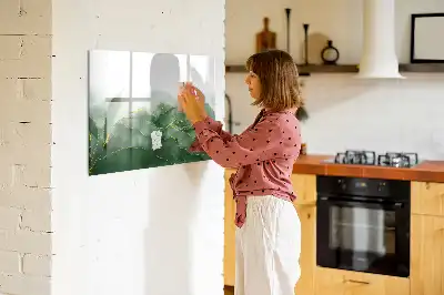 Tableau magnétique pour dessiner motif d'abstraction de feuille