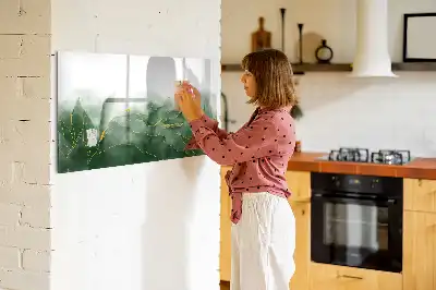 Tableau magnétique pour dessiner motif d'abstraction de feuille
