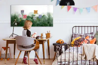 Tableau magnétique pour dessiner motif d'abstraction de feuille