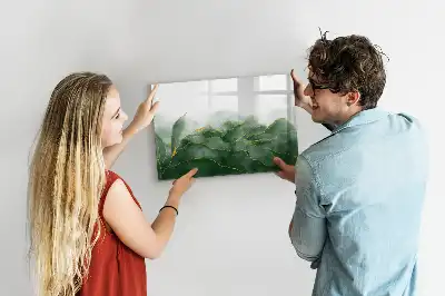 Tableau magnétique pour dessiner motif d'abstraction de feuille