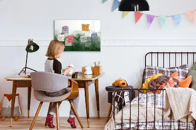 Tableau magnétique pour dessiner motif d'abstraction de feuille