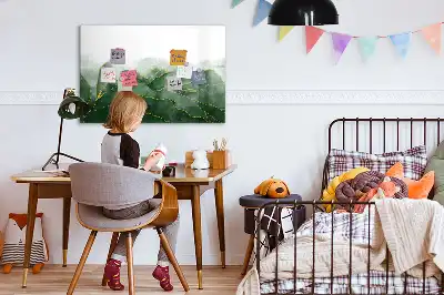 Tableau magnétique pour dessiner motif d'abstraction de feuille
