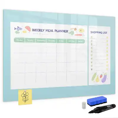 Tableau magnétique pour planification de repas à dessiner