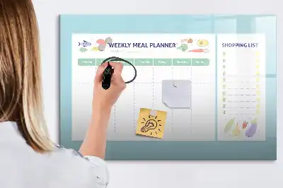 Tableau magnétique pour planification de repas à dessiner