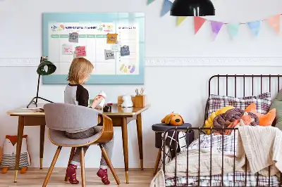 Tableau magnétique pour planification de repas à dessiner