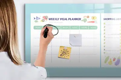 Tableau magnétique pour planification de repas à dessiner