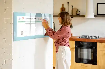 Tableau magnétique pour planification de repas à dessiner