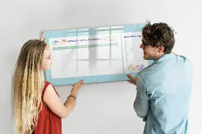 Tableau magnétique pour planification de repas à dessiner