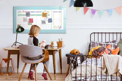 Tableau magnétique pour planification de repas à dessiner