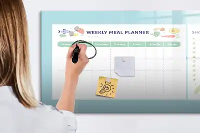 Tableau magnétique pour planification de repas à dessiner