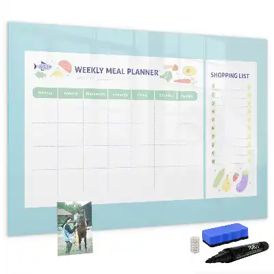 Tableau magnétique pour planification de repas à dessiner