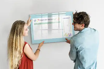 Tableau magnétique pour planification de repas à dessiner