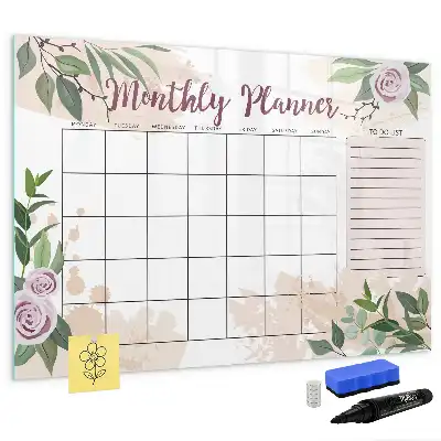 Tableau magnétique pour dessiner avec motif de roses