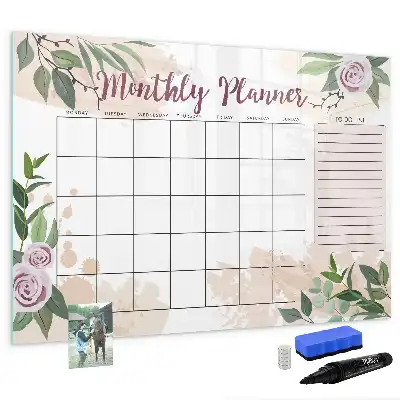 Tableau magnétique pour dessiner avec motif de roses