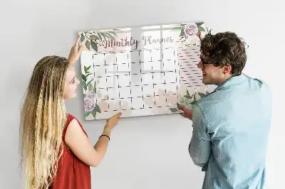 Tableau magnétique pour dessiner avec motif de roses