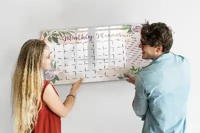Tableau magnétique pour dessiner avec motif de roses