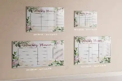 Tableau magnétique pour dessiner avec motif de roses