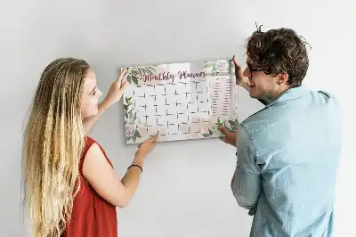 Tableau magnétique pour dessiner avec motif de roses