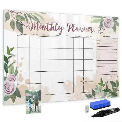 Tableau magnétique pour dessiner avec motif de roses