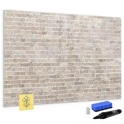 Tableau magnétique à dessiner motif mur de briques