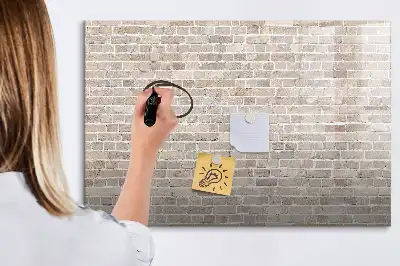 Tableau magnétique à dessiner motif mur de briques
