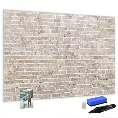 Tableau magnétique à dessiner motif mur de briques