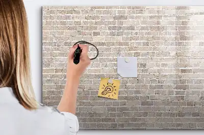 Tableau magnétique à dessiner motif mur de briques