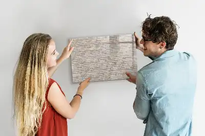 Tableau magnétique à dessiner motif mur de briques