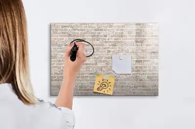 Tableau magnétique à dessiner motif mur de briques
