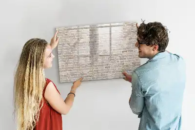 Tableau magnétique à dessiner motif mur de briques