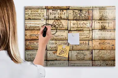 Tableau magnétique pour dessiner représentant des bouchons de vin