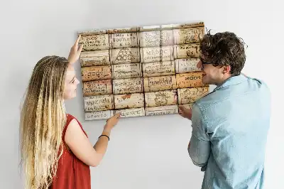 Tableau magnétique pour dessiner représentant des bouchons de vin