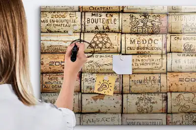 Tableau magnétique pour dessiner représentant des bouchons de vin