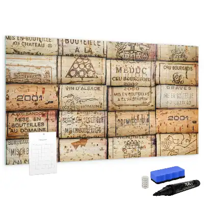 Tableau magnétique pour dessiner représentant des bouchons de vin