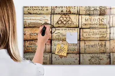 Tableau magnétique pour dessiner représentant des bouchons de vin