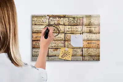 Tableau magnétique pour dessiner représentant des bouchons de vin
