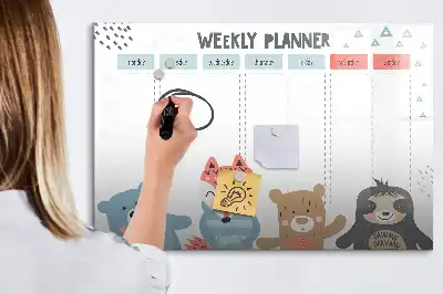 Tableau magnétique à dessiner emplois du temps hebdomadaires