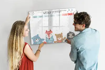 Tableau magnétique à dessiner emplois du temps hebdomadaires