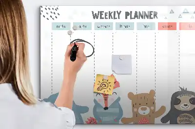 Tableau magnétique à dessiner emplois du temps hebdomadaires