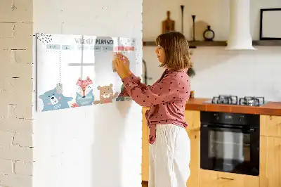 Tableau magnétique à dessiner emplois du temps hebdomadaires