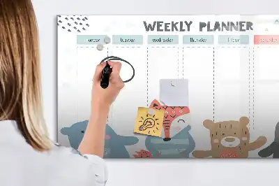 Tableau magnétique à dessiner emplois du temps hebdomadaires