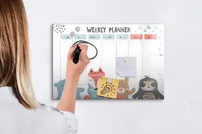Tableau magnétique à dessiner emplois du temps hebdomadaires