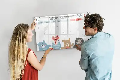 Tableau magnétique à dessiner emplois du temps hebdomadaires