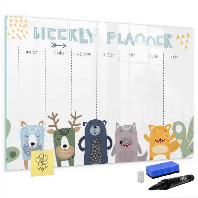 Tableau magnétique pour dessiner planificateur hebdomadaire pour enfants